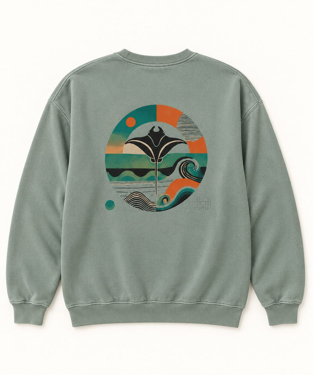 Sudadera RAYA Sage, vista trasera de producto