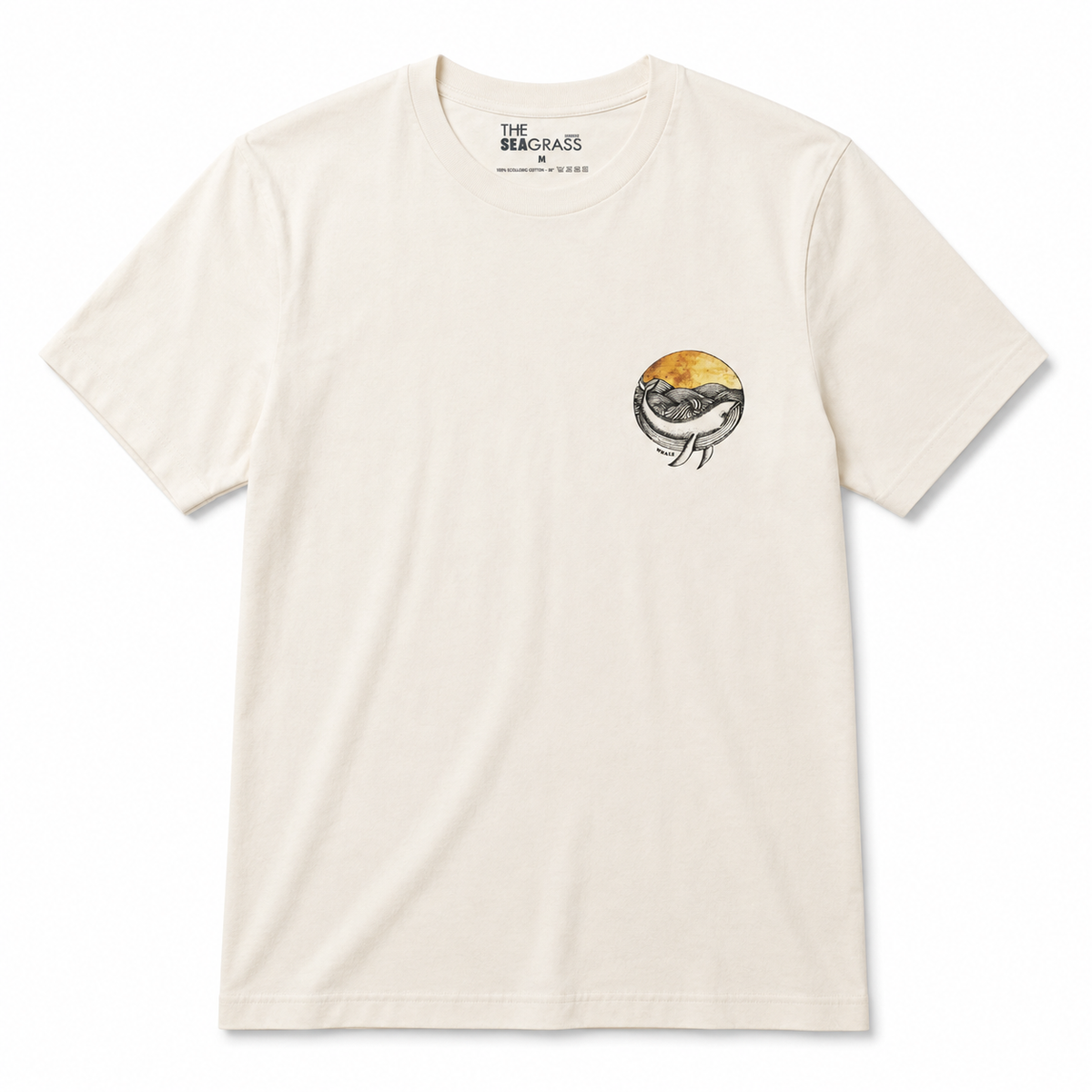 Camiseta BALLENA ART de algodón orgánico - vista frontal