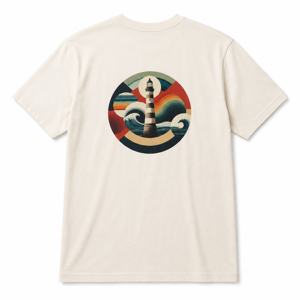 Camiseta FARO de algodón orgánico - diseño de faro en espalda