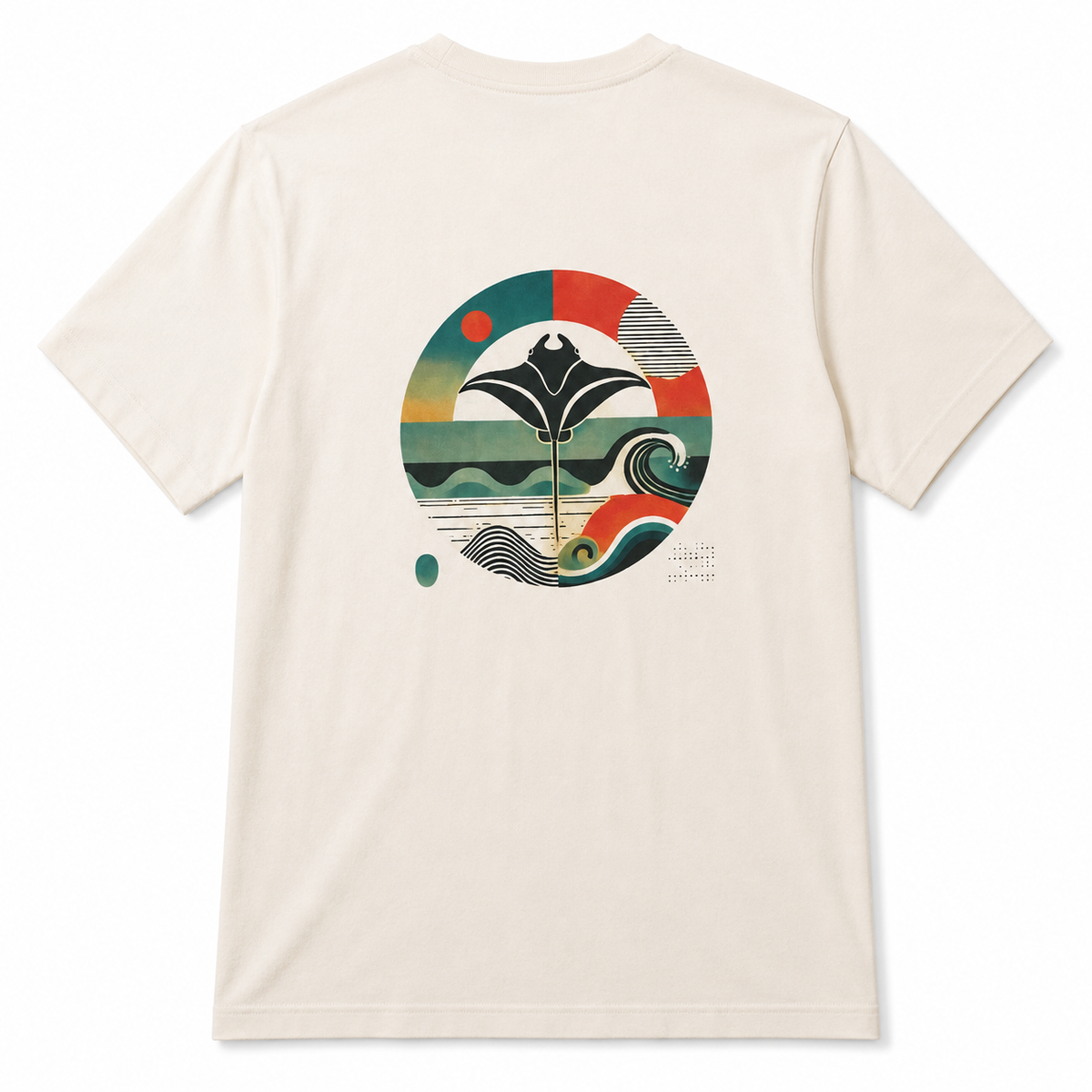Camiseta RAYA de algodón orgánico - diseño de manta raya en espalda