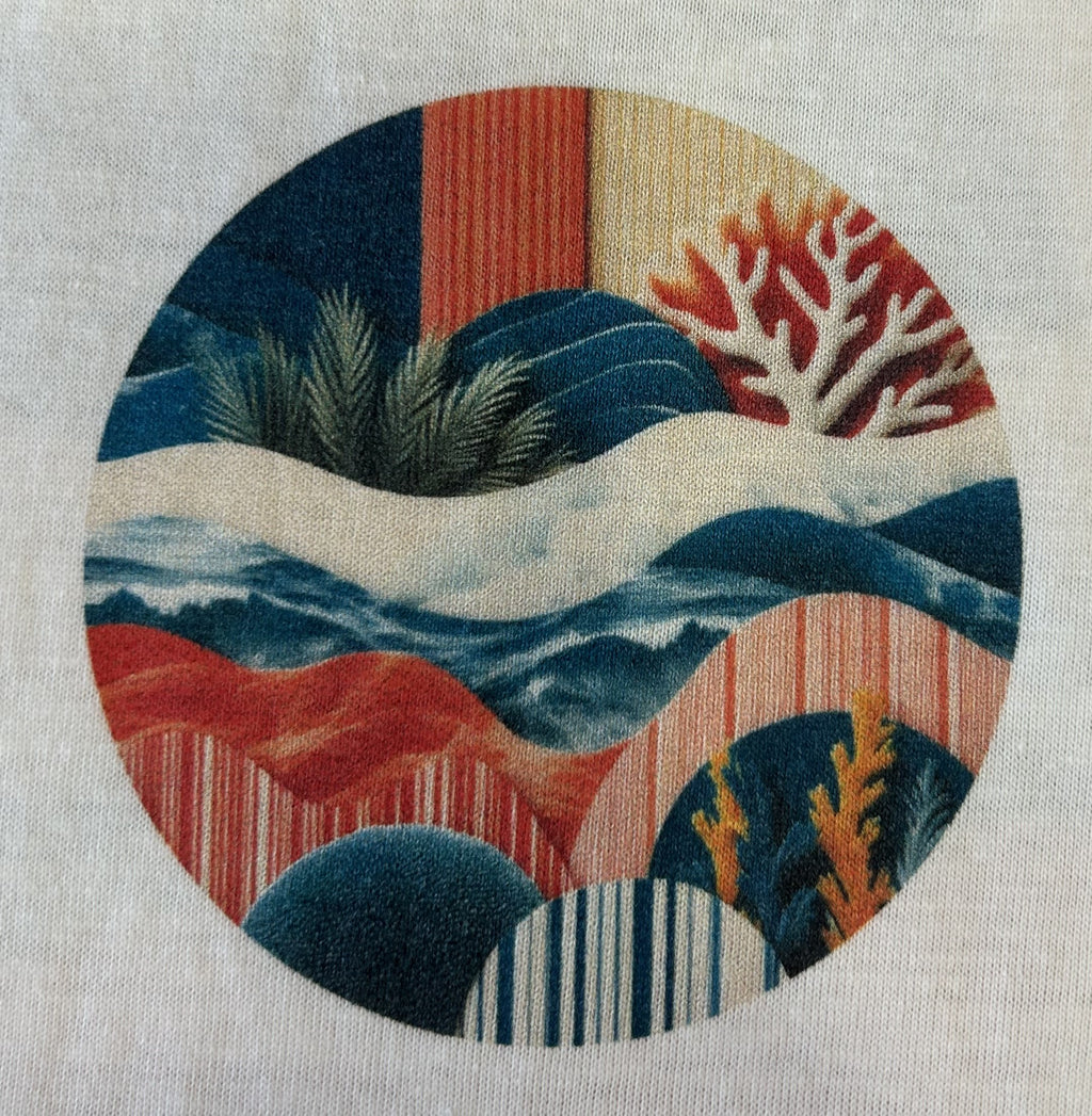 Diseño ARRECIFE inspirado en el mar Mediterráneo – detalle del estampado