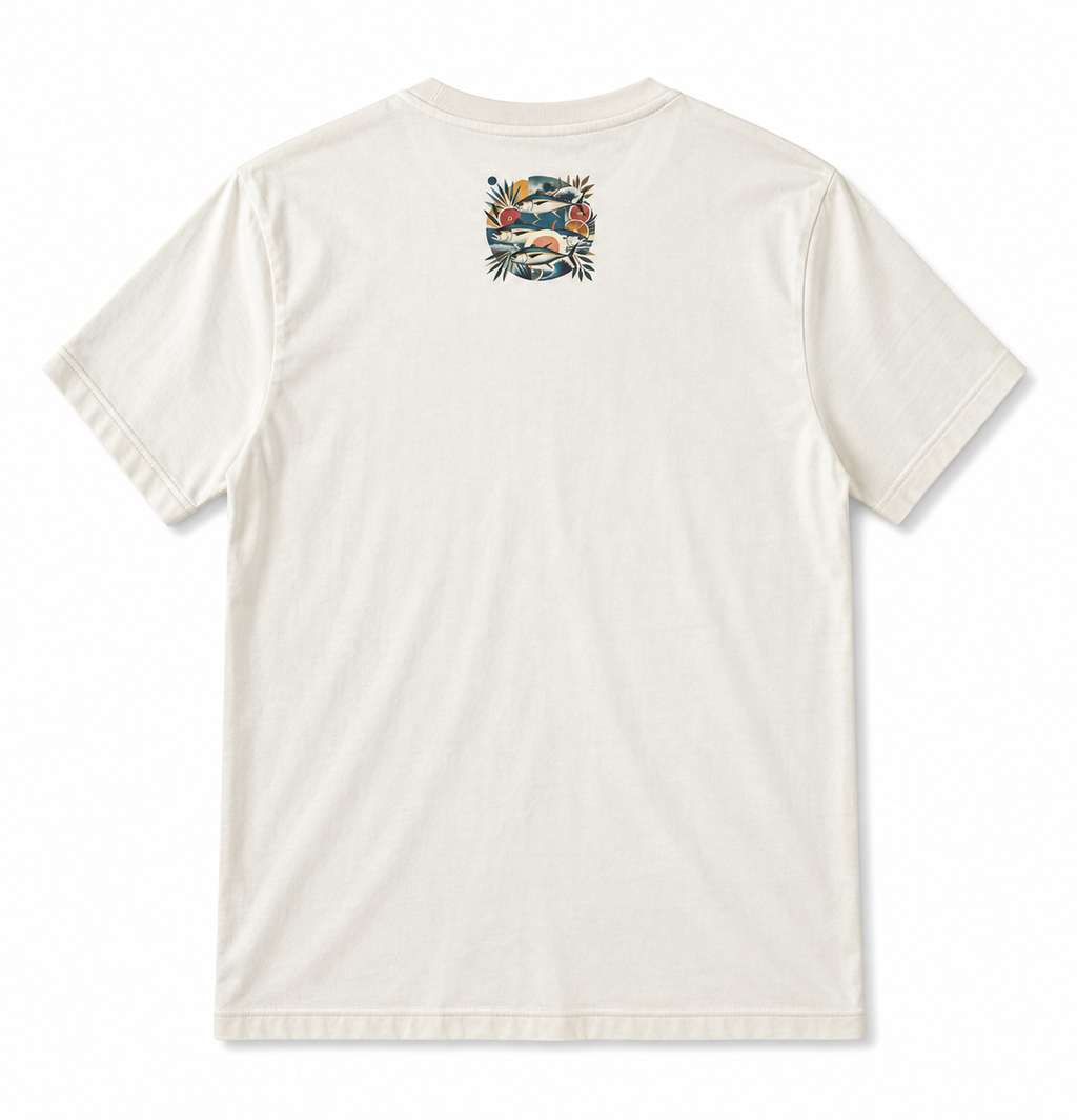 Camiseta TUNA FRUTTI – pequeño estampado en la nuca – color Sage