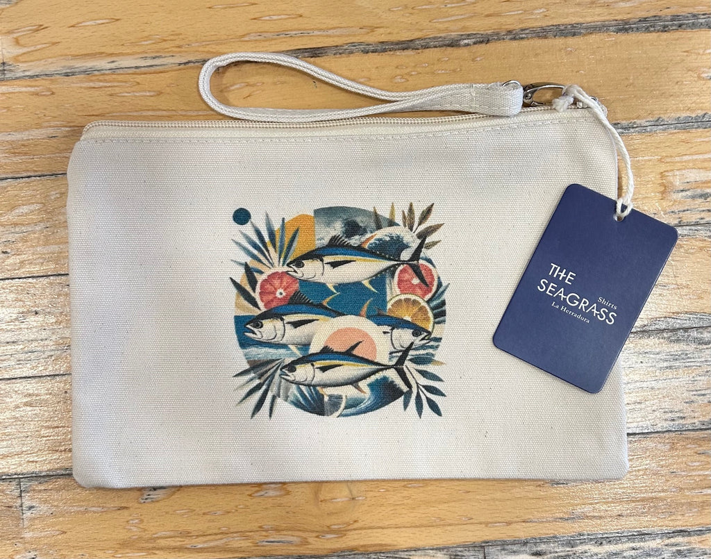 Monedero Atunes de algodón natural con pulsera desmontable