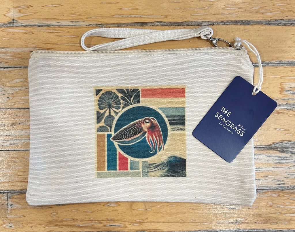 Monedero Sepia de algodón natural con pulsera desmontable